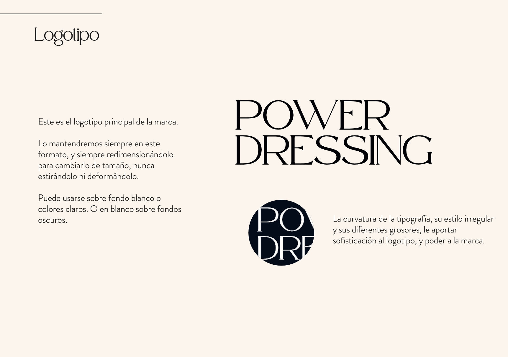 Diseño logo power dressing silvia on