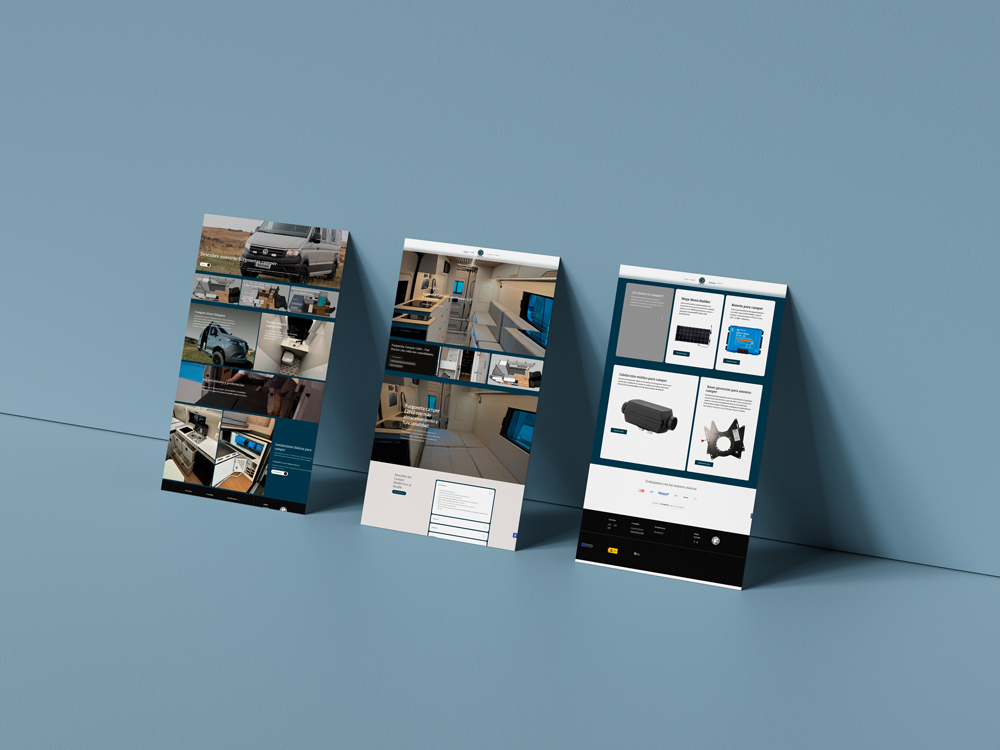 mockup diseño web baovan camper